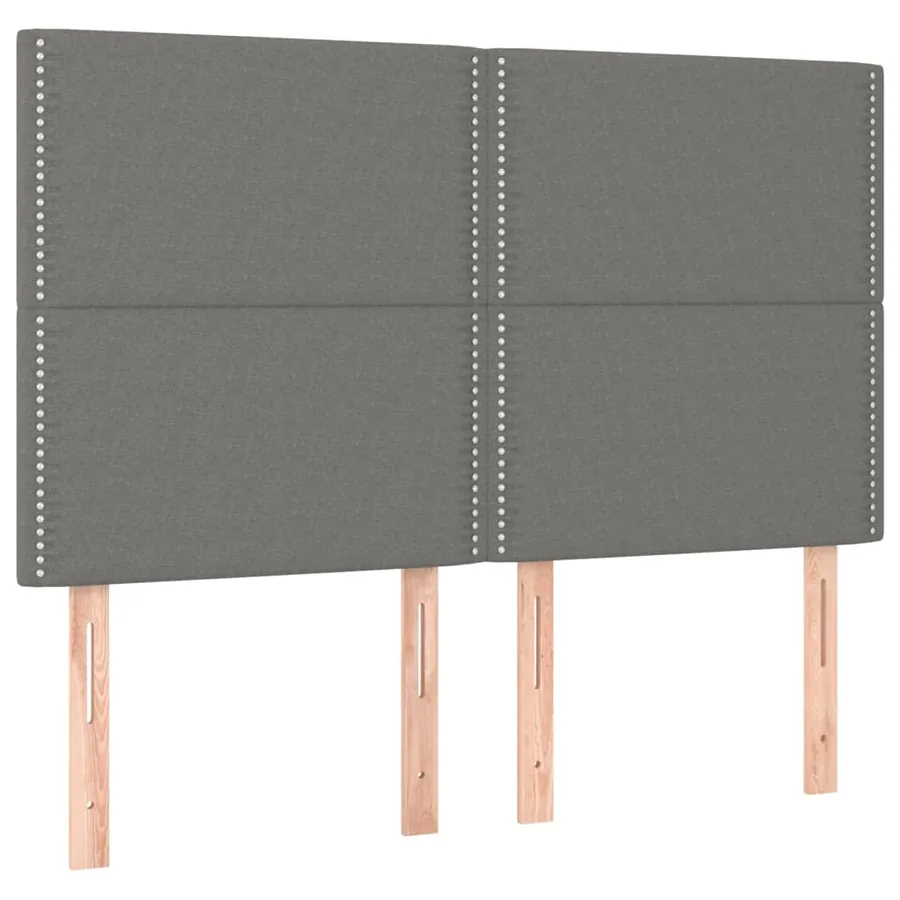 Tête de lit Gris foncé 144 x 5 x 118/128 cm Tissu - 2