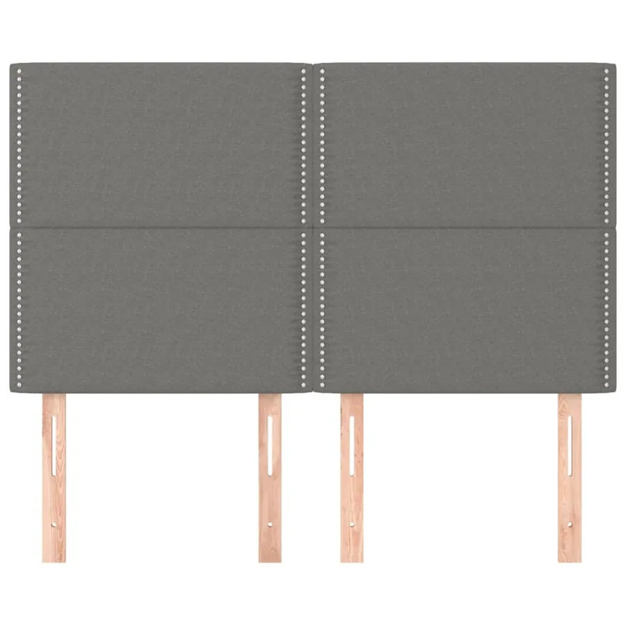 Tête de lit Gris foncé 144 x 5 x 118/128 cm Tissu - 3