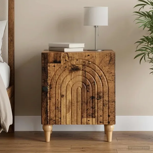 Cabinet de chevet Bois ancien 43 x 34,5 x 50 cm