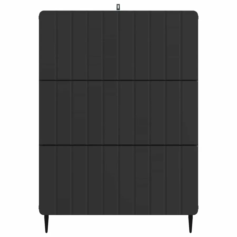 Armoire à tiroirs Noir 66 x 34,5 x 92 cm Bois d'ingénierie - 6