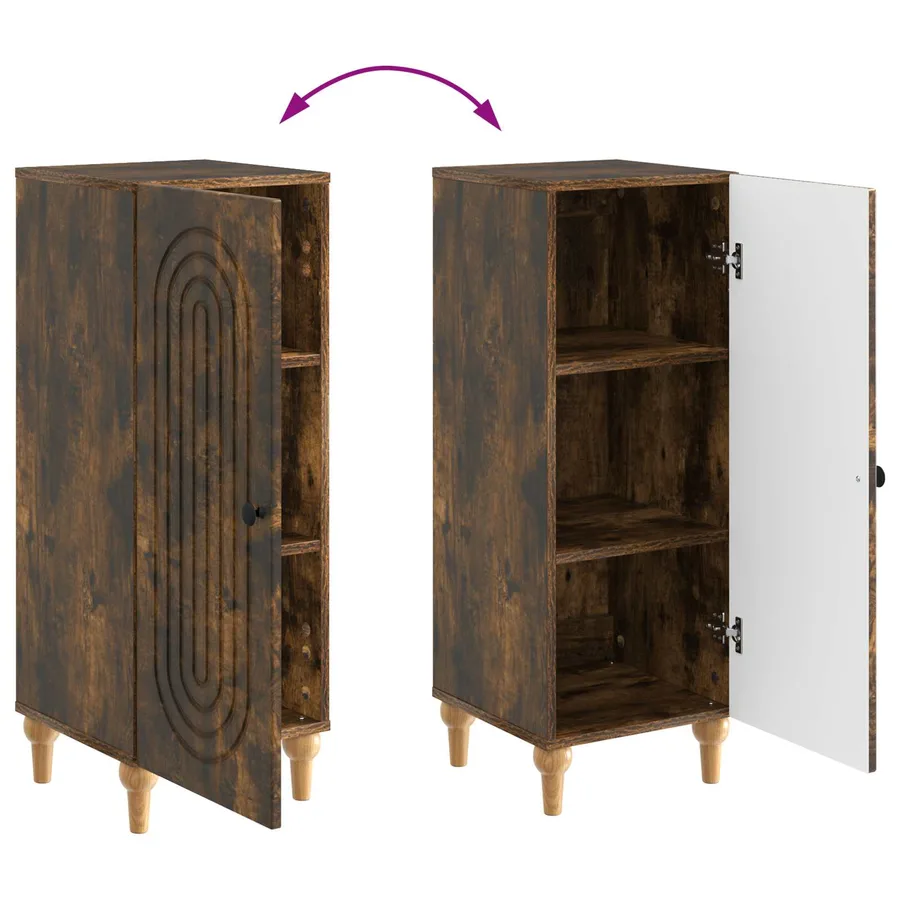 Buffet Chêne fumé 33 x 34,5 x 90 cm Bois d'ingénierie - 11