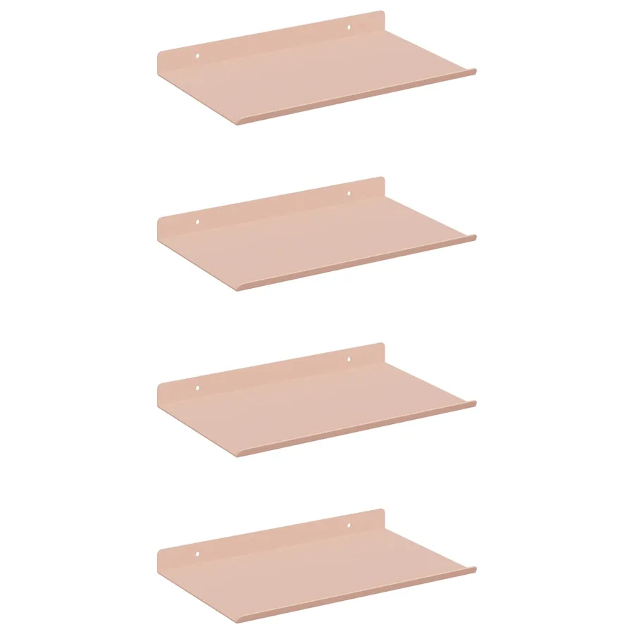 Étagère flottante 4 pcs Rose 30 x 18 x 2,5 cm Acier - 2