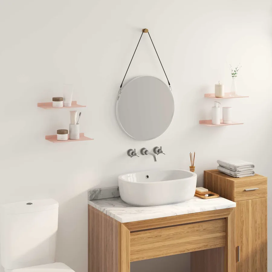 Étagère flottante 4 pcs Rose 30 x 18 x 2,5 cm Acier - 4