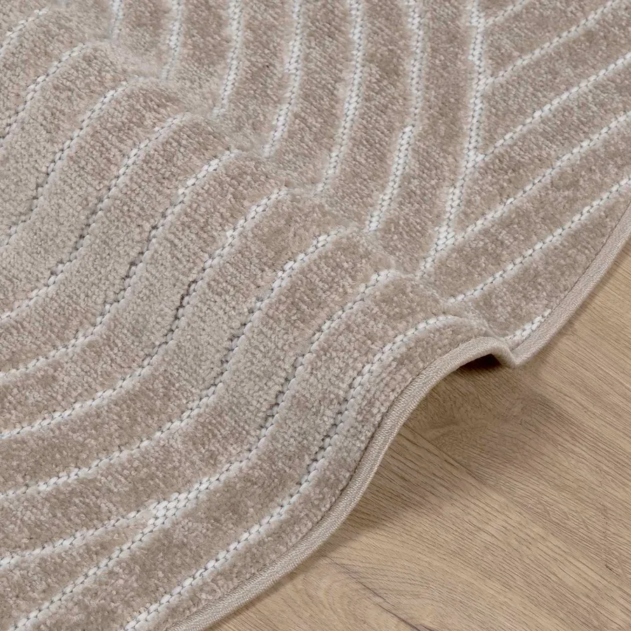 Tapis de surface Rond PALMERAS Beige Ø 200 CM Polyester - 6