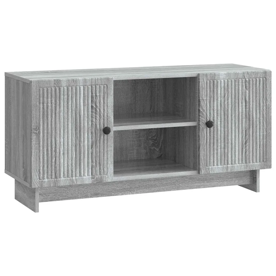 Meuble TV 102 x 34,5 x 50 cm Sonoma gris Bois d'ingénierie - 2
