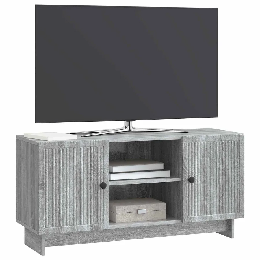 Meuble TV 102 x 34,5 x 50 cm Sonoma gris Bois d'ingénierie - 3