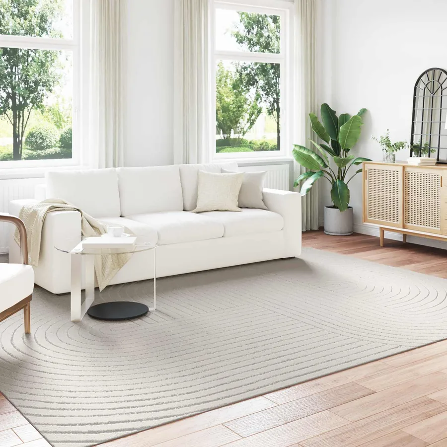 Tapis de surface PALMERAS Crème 340 x 240 cm Polyester