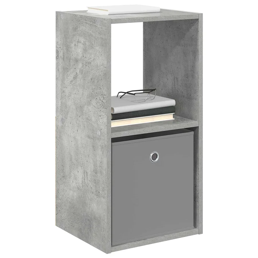 Table de chevet Gris béton 35 x 32 x 68,5 cm Bois d'ingénierie - 3