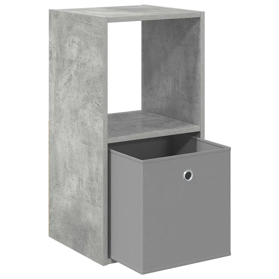 Table de chevet Gris béton 35 x 32 x 68,5 cm Bois d'ingénierie - 5