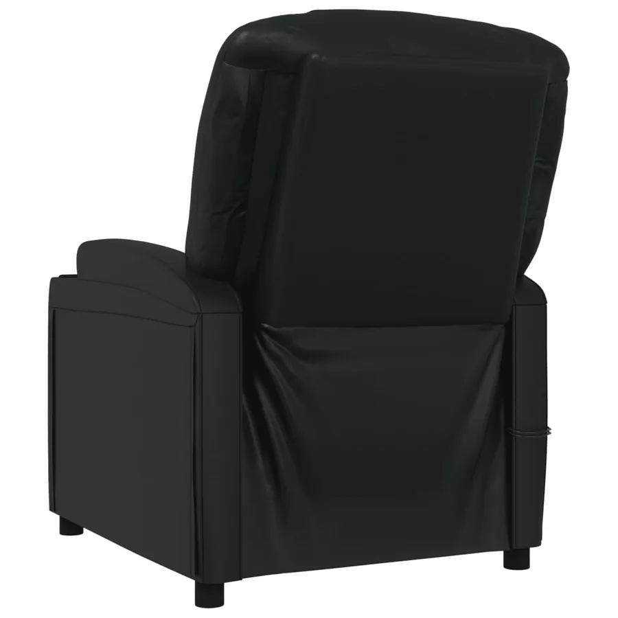 Fauteuil électrique de massage Noir Similicuir - 6