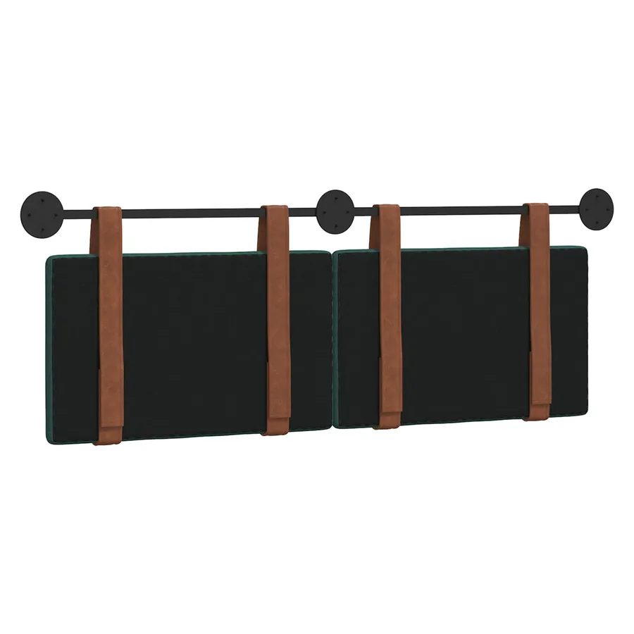 Tête de lit suspendue Vert foncé PU antique - 7