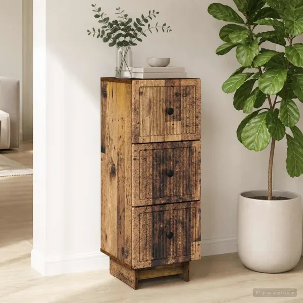 Armoire à tiroirs Bois ancien 33 x 34,5 x 90 cm