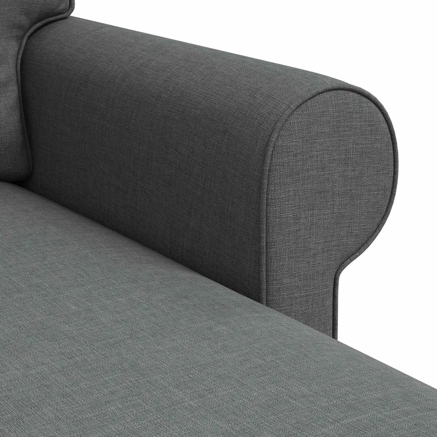 Canapé Gris foncé 245 x 138 x 80 cm tissu - 7