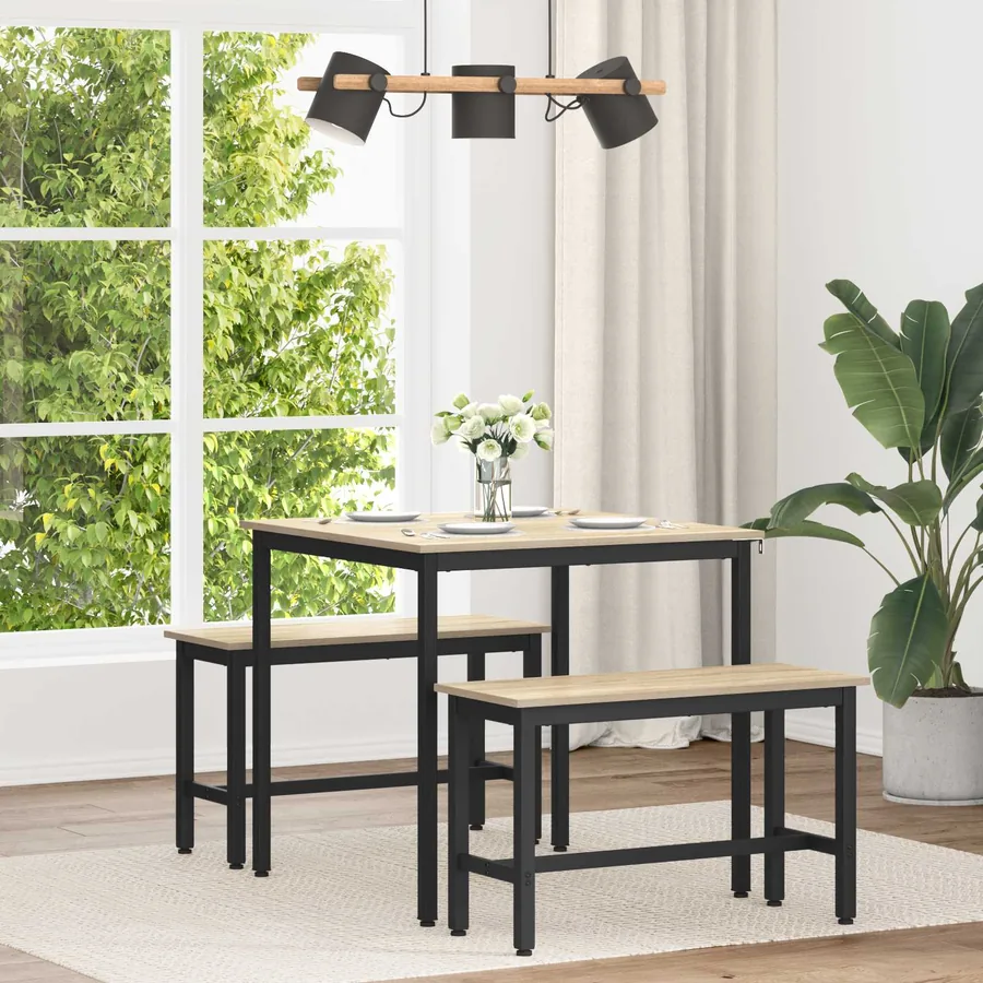 Table de salle à manger / Table de repas 80 x 80 x 75 cm MÉTAL
