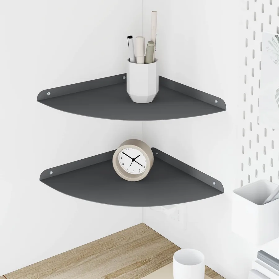 Étagère flottante avec étagère 2 pcs Anthracite 30 x 30 x 2 cm
