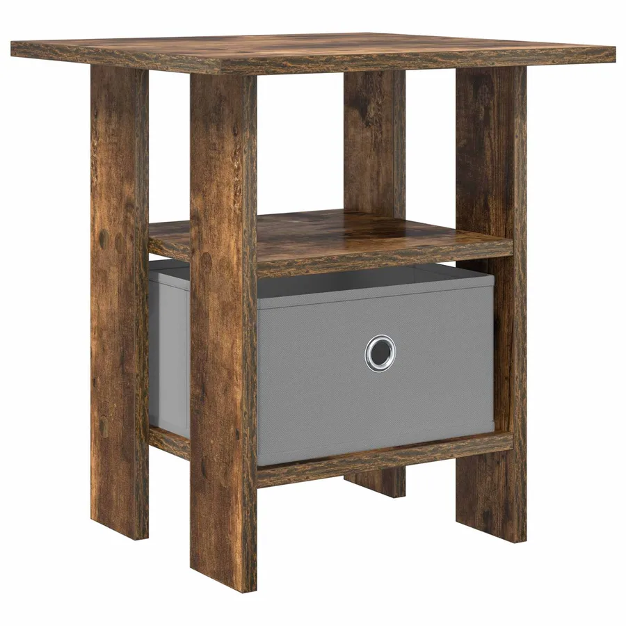 Table de chevet Chêne fumé 41 x 40 x 45 cm Bois d'ingénierie - 2