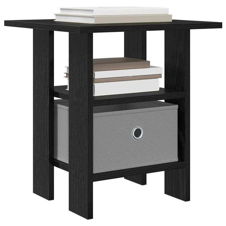 Table de chevet avec tiroir 2 pcs Chêne noir 41 x 40 x 45 cm - 3