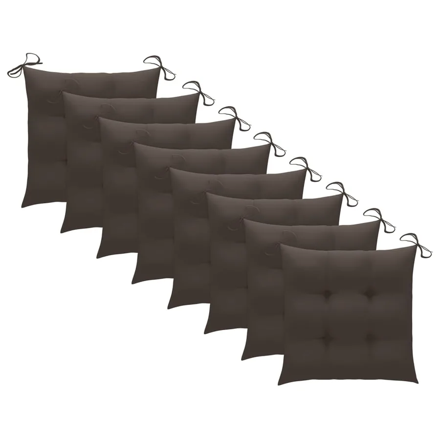 Chaises pliables de jardin lot de 8 avec coussins Bois d'acacia - 9