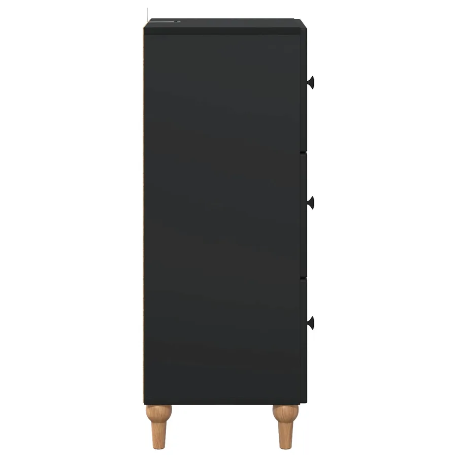 Armoire à tiroirs Noir 33 x 34,5 x 90 cm Bois d'ingénierie - 7
