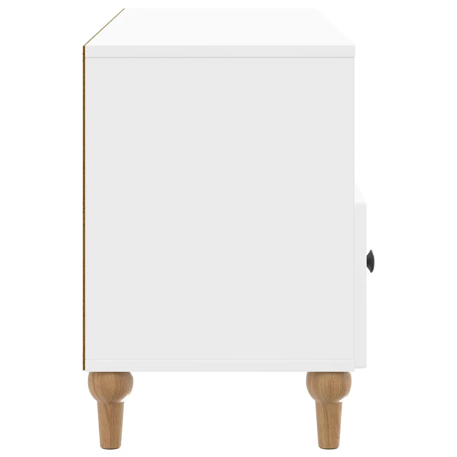 Meuble TV Blanc Brillant 102 x 34,5 x 50 cm Bois d’ingénierie - 7