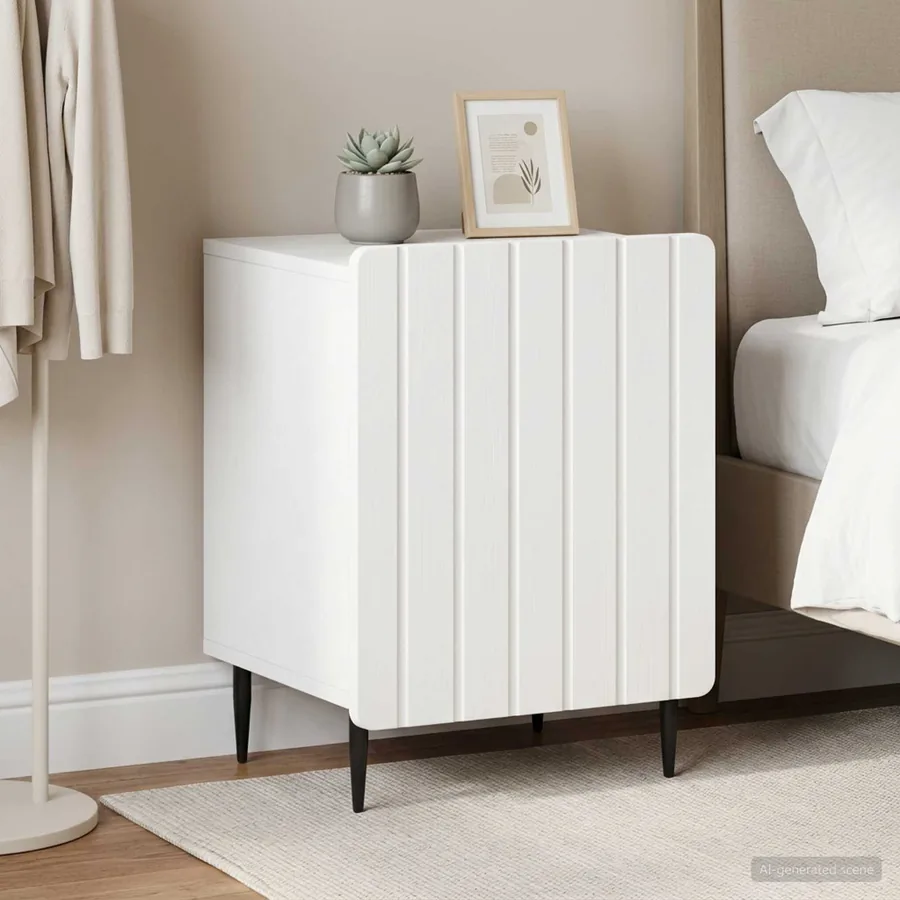 Cabinet de chevet 2 pcs Blanc 43 x 34,5 x 52 cm
