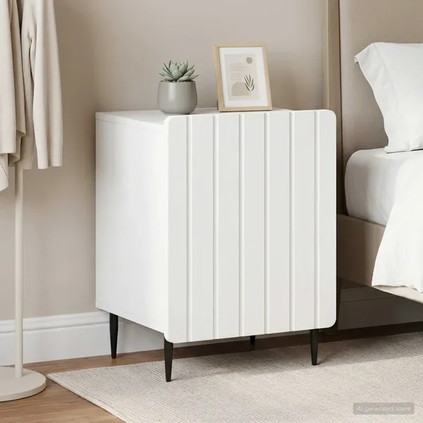 Cabinet de chevet 2 pcs Blanc 43 x 34,5 x 52 cm