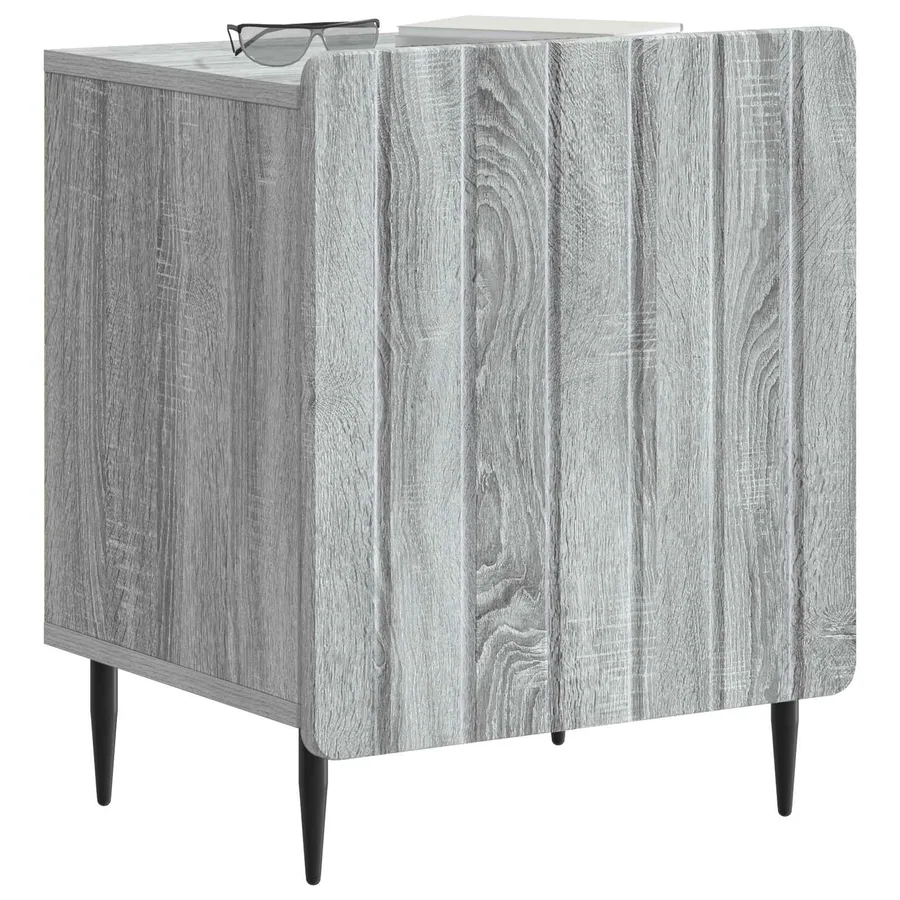 Cabinet de chevet 2 pcs Sonoma gris 43 x 34,5 x 52 cm - 3