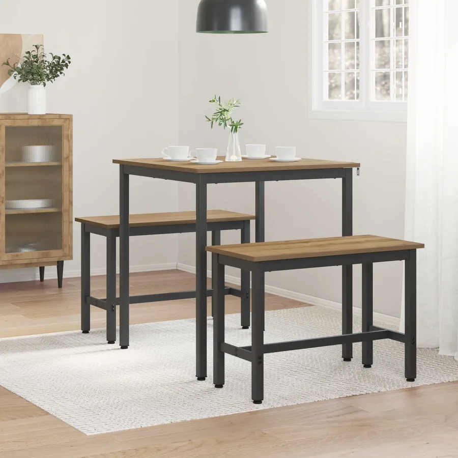 Table de salle à manger / Table de repas 70 x 70 x 75 cm MÉTAL - 4