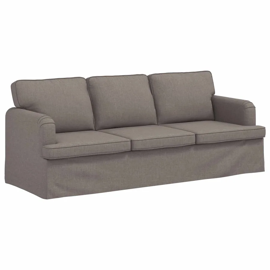 Canapé Taupe 201 x 80 x 85 cm tissu - 2