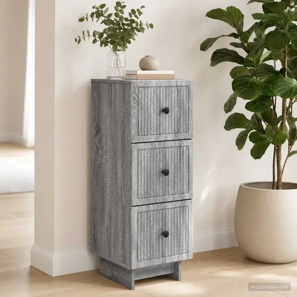 Armoire à tiroirs Sonoma gris 33 x 34,5 x 90 cm