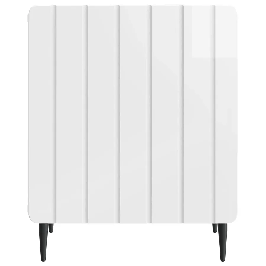 Cabinet de chevet Blanc brillant 43 x 34,5 x 52 cm - 5