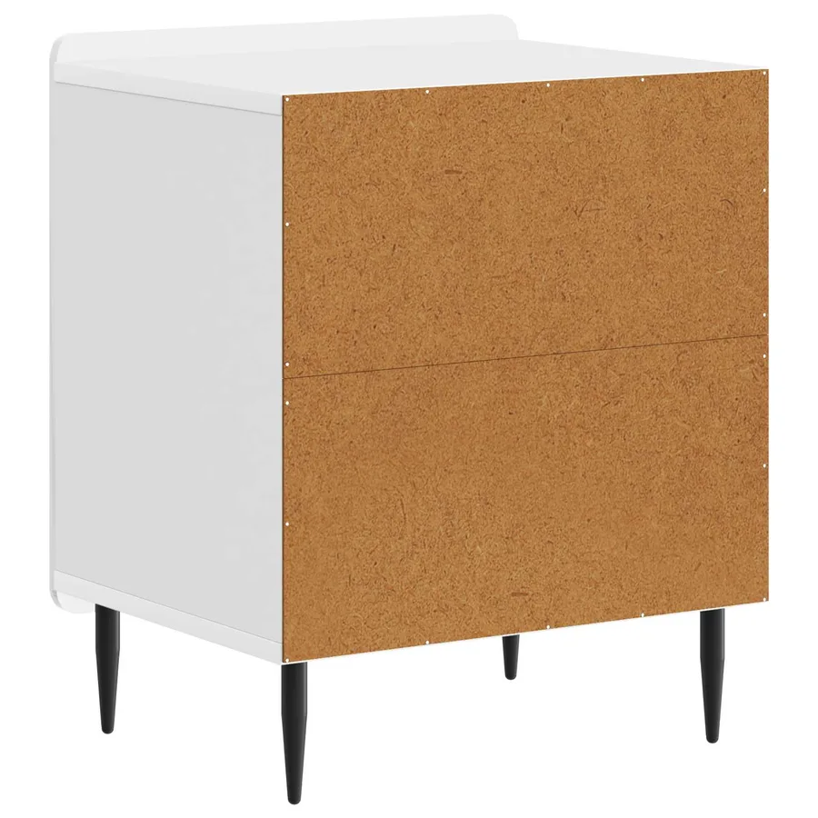 Cabinet de chevet Blanc brillant 43 x 34,5 x 52 cm - 7