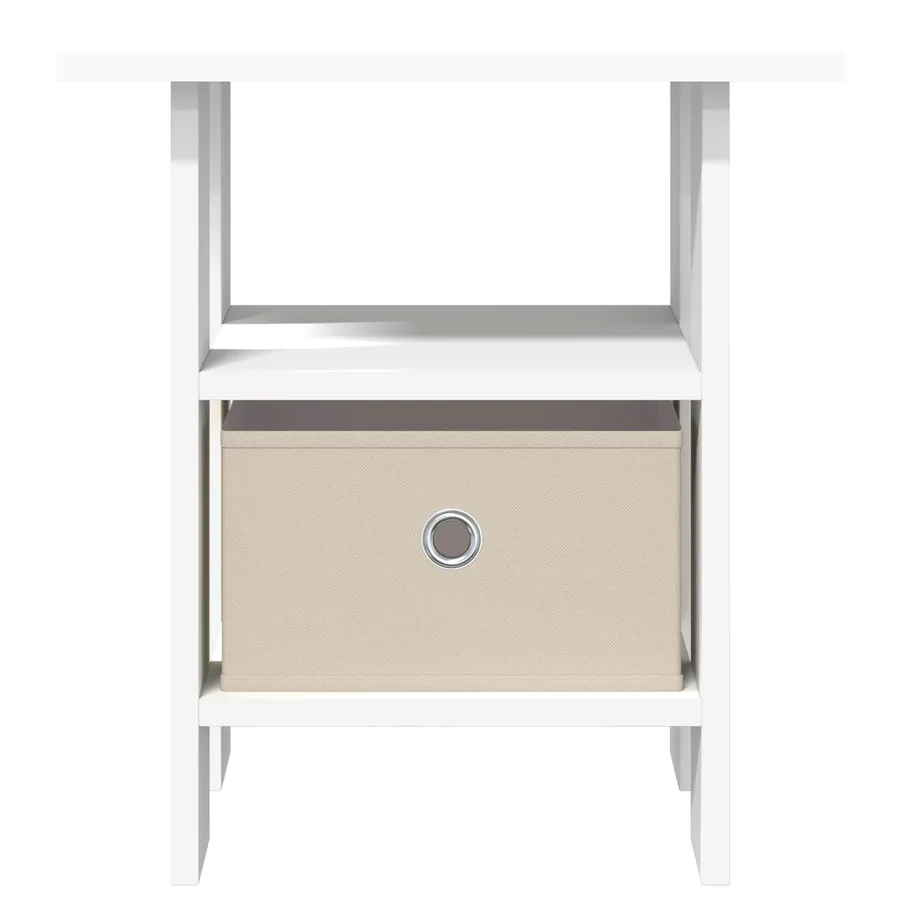 Table de chevet 2 pcs Blanc 41 x 40 x 45 cm Bois d'ingénierie - 6