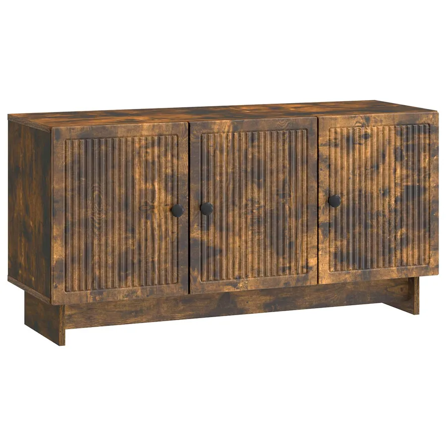 Meuble TV Chêne fumé 99 x 34,5 x 50 cm Bois d'ingénierie - 2