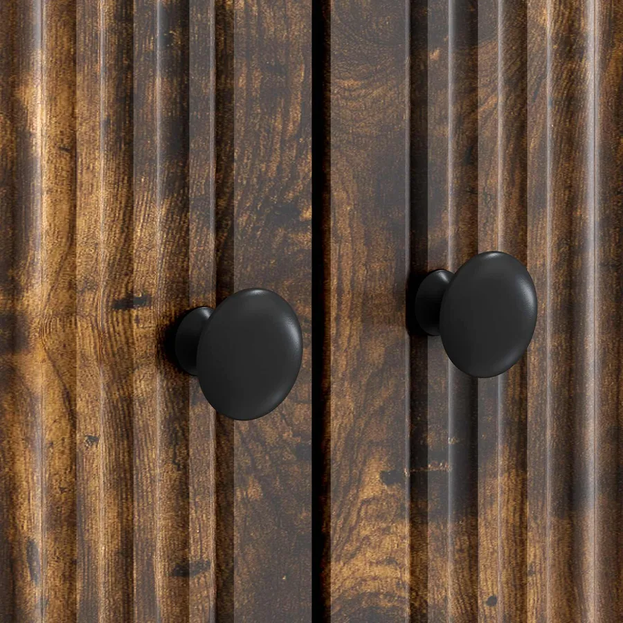 Meuble TV Chêne fumé 99 x 34,5 x 50 cm Bois d'ingénierie - 8