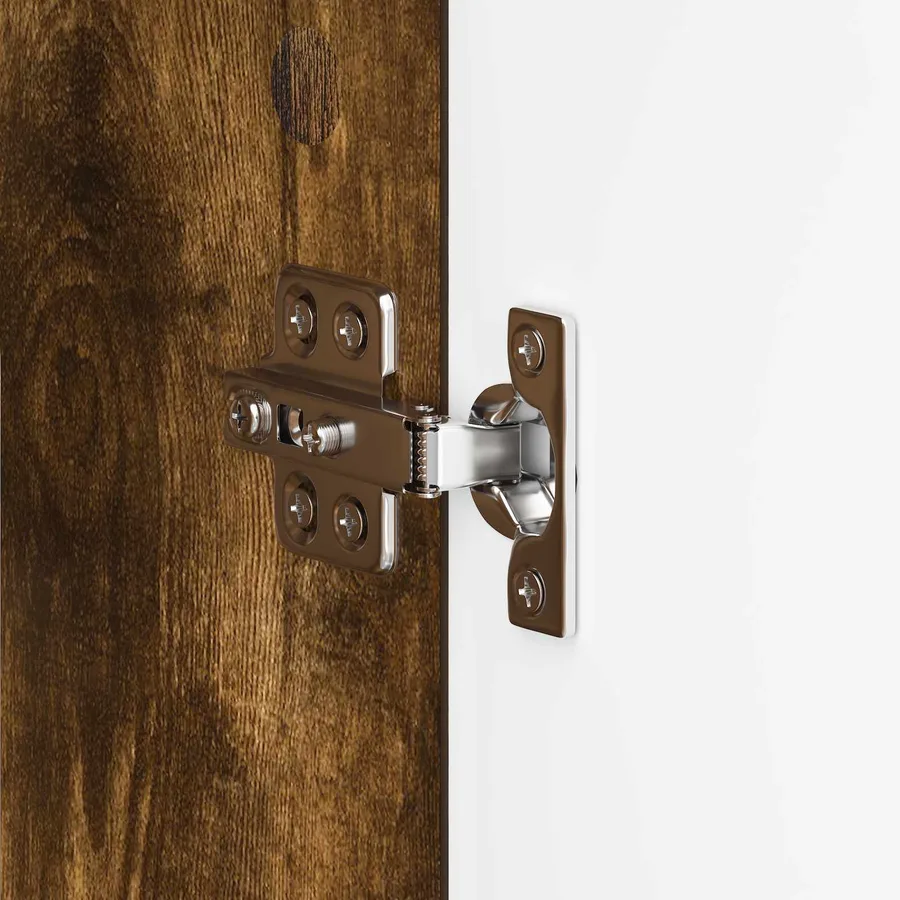 Meuble TV Chêne fumé 99 x 34,5 x 50 cm Bois d'ingénierie - 9