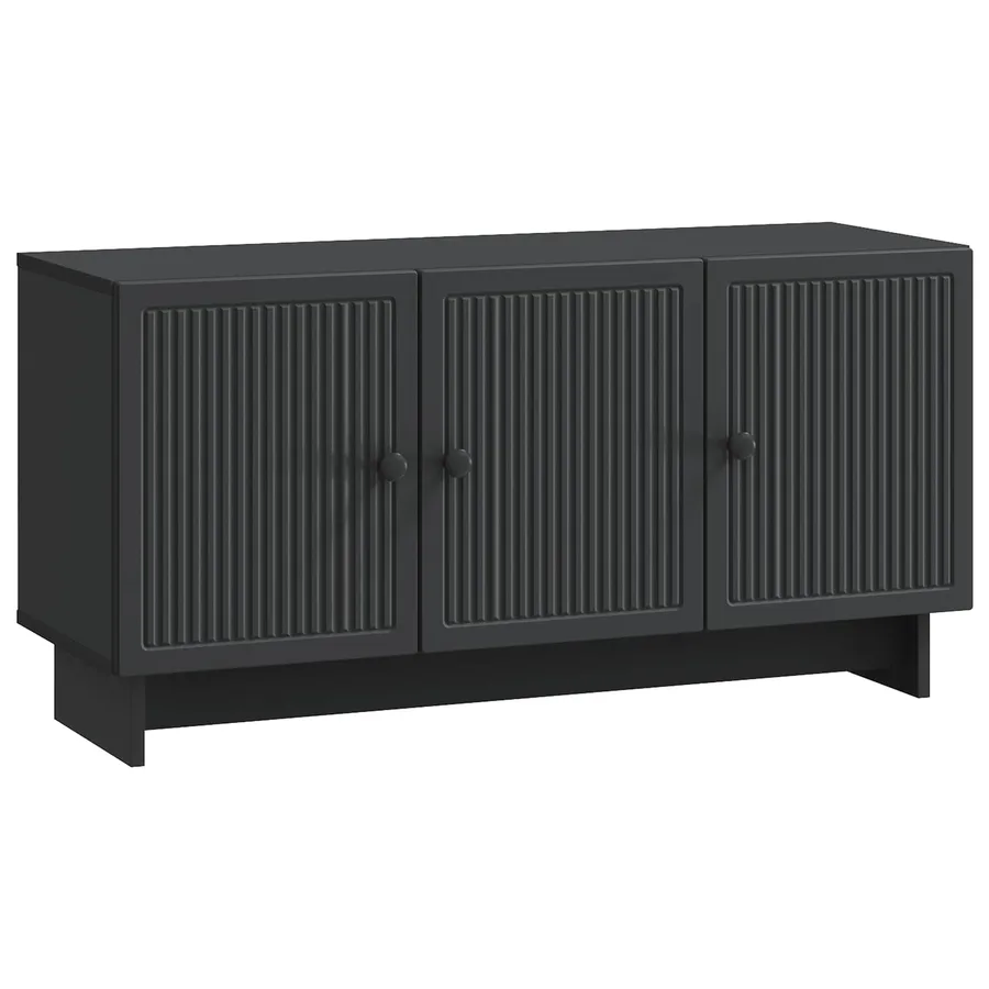 Meuble TV Noir 99 x 34,5 x 50 cm Bois d'ingénierie - 2