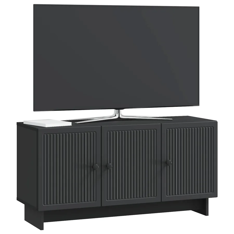 Meuble TV Noir 99 x 34,5 x 50 cm Bois d'ingénierie - 3