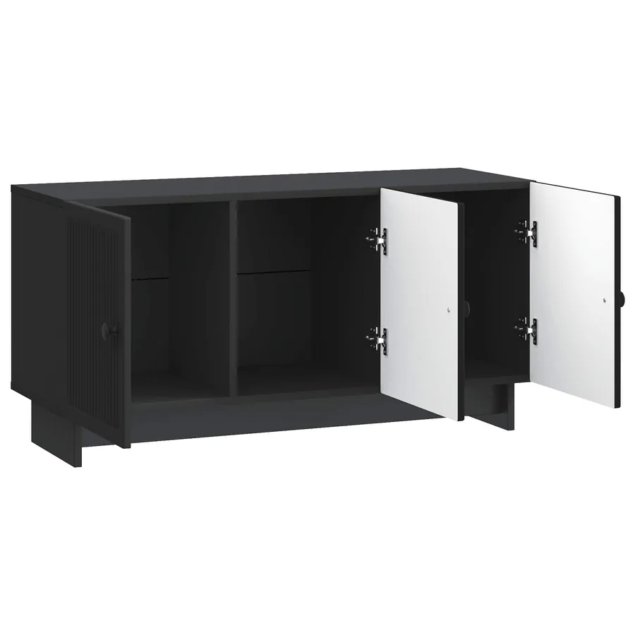 Meuble TV Noir 99 x 34,5 x 50 cm Bois d'ingénierie - 5