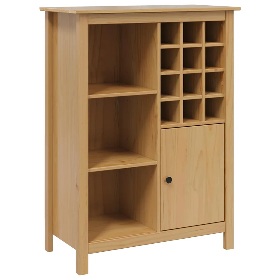 Cabinet à vin HILL Marron miel 79.5 x 40 x 107.5 cm - 2