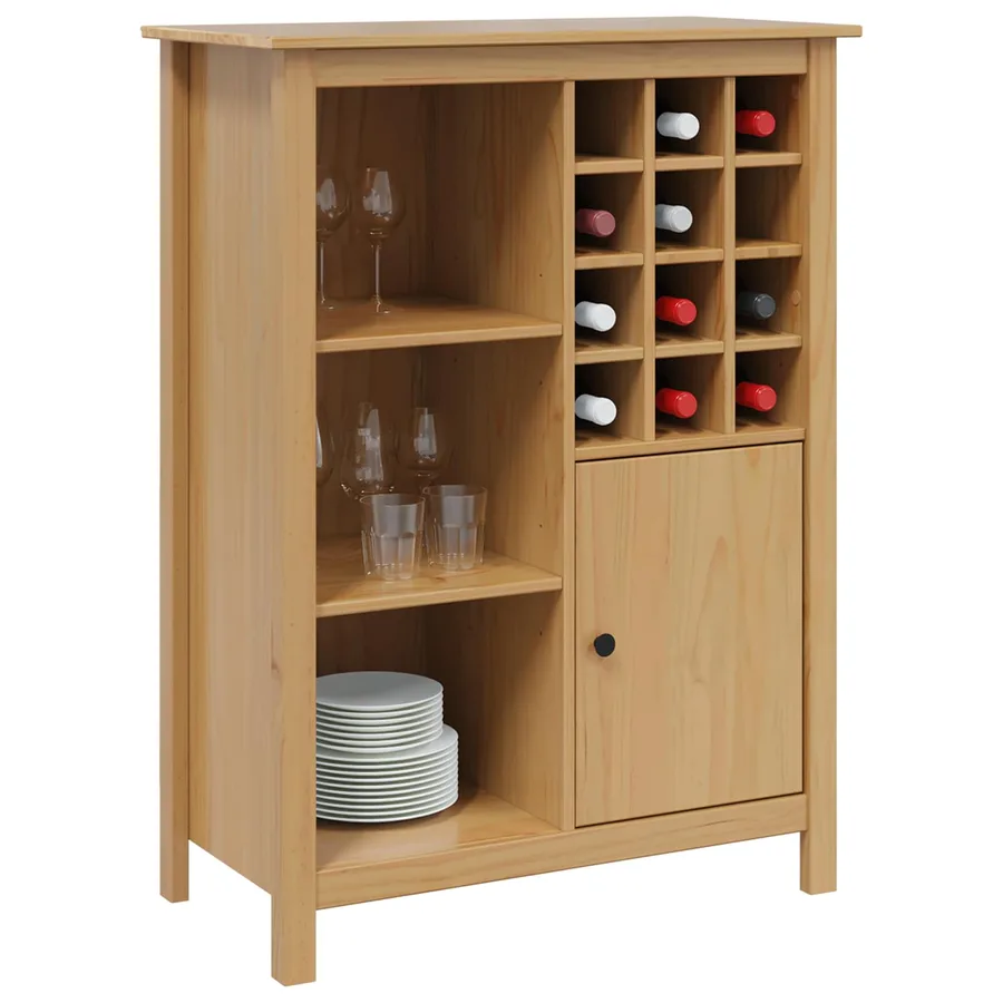 Cabinet à vin HILL Marron miel 79.5 x 40 x 107.5 cm - 3