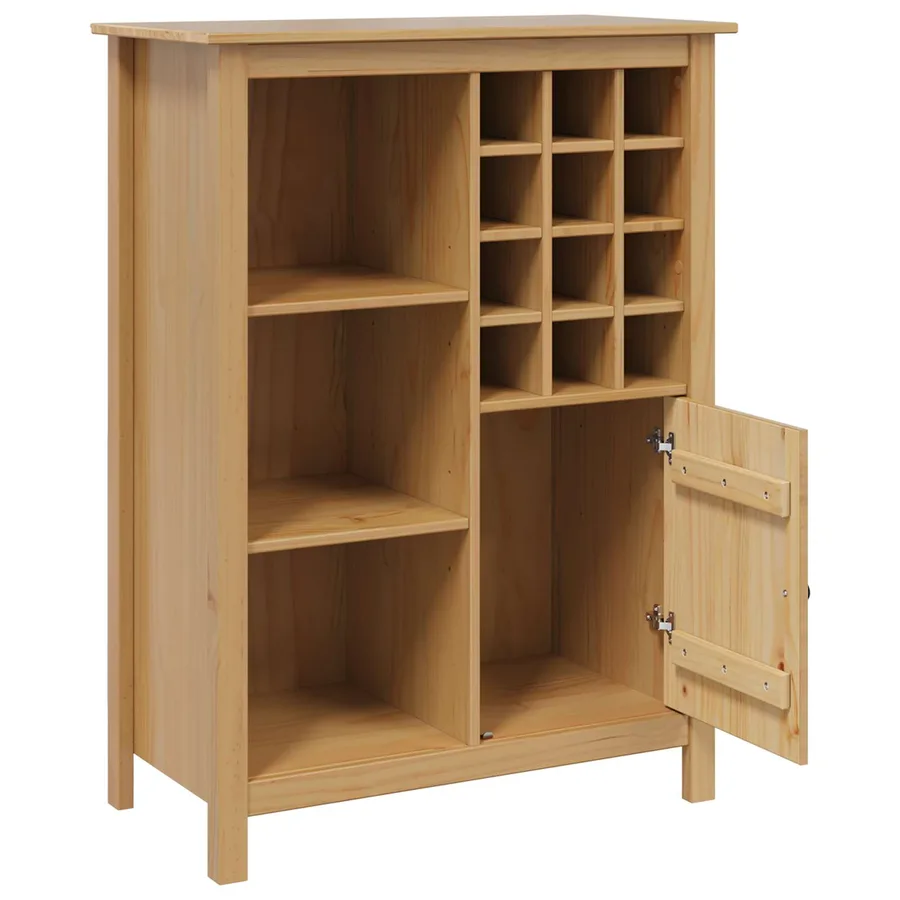 Cabinet à vin HILL Marron miel 79.5 x 40 x 107.5 cm - 4