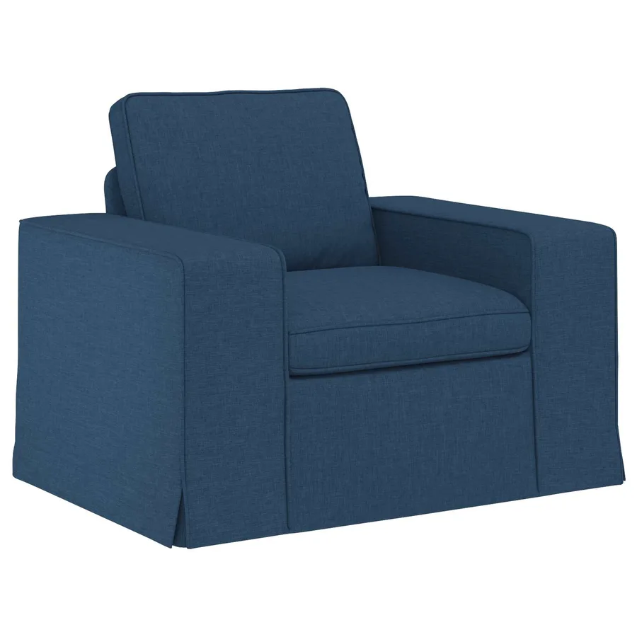 Canapé Bleu 103 x 80 x 82 cm tissu - 2