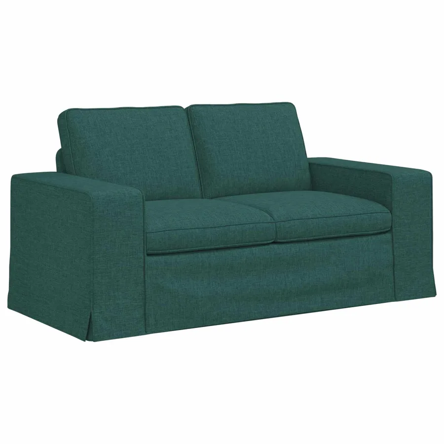 Ensemble de Canapés 2 pcs Vert foncé 162 x 80 x 82 cm tissu - 5