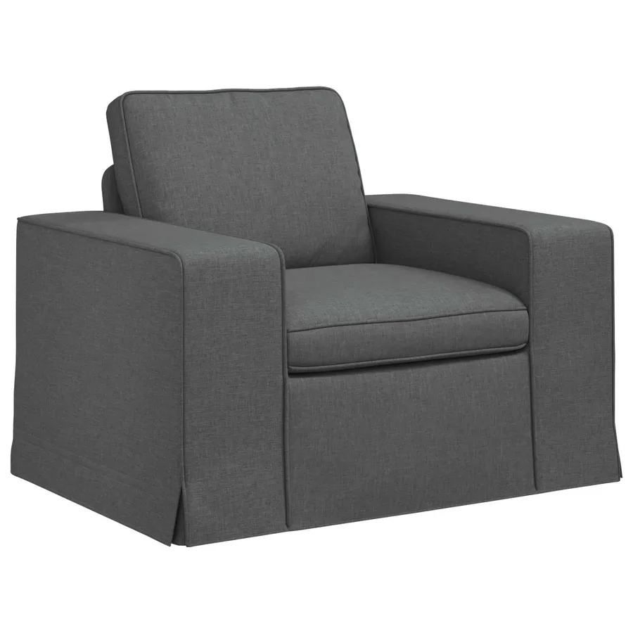 Ensemble de Canapés 2 pcs Gris foncé 162 x 80 x 82 cm tissu - 4