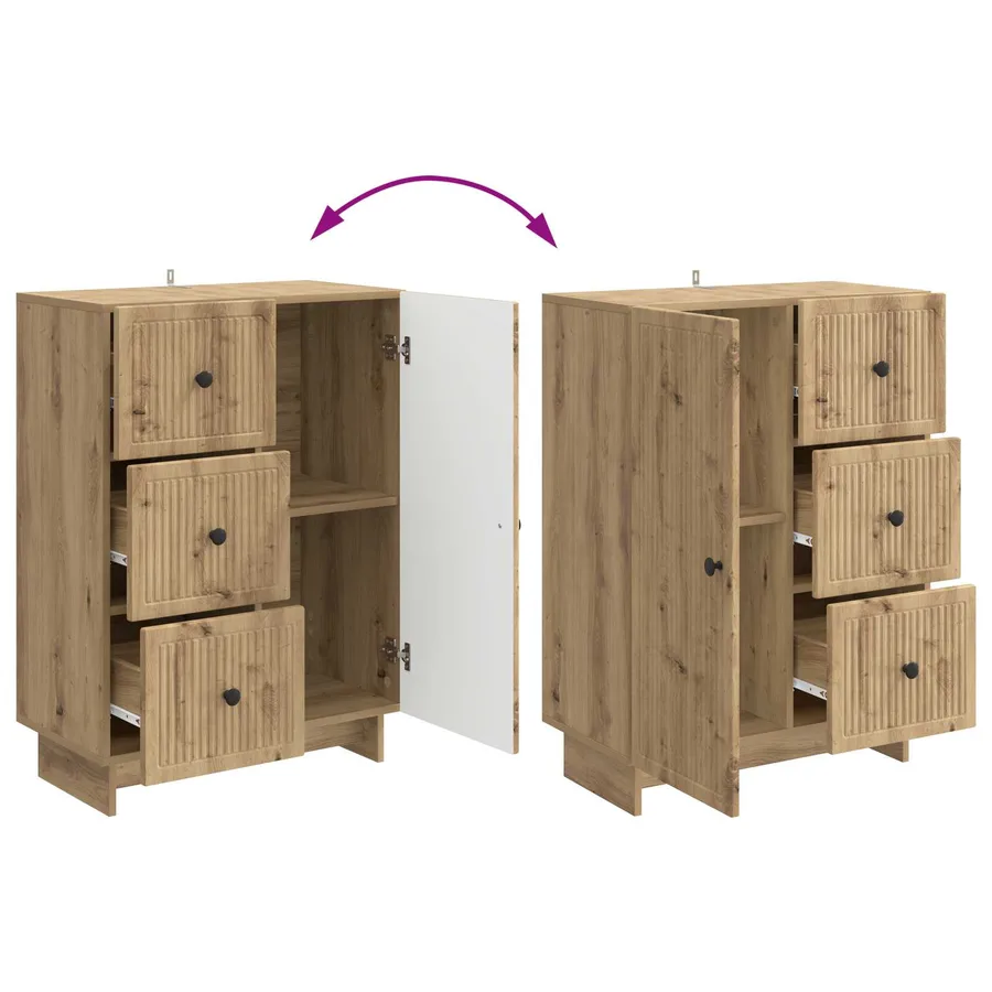 Buffet Chêne artisanal 66 x 34,5 x 90 cm Bois d'ingénierie - 10
