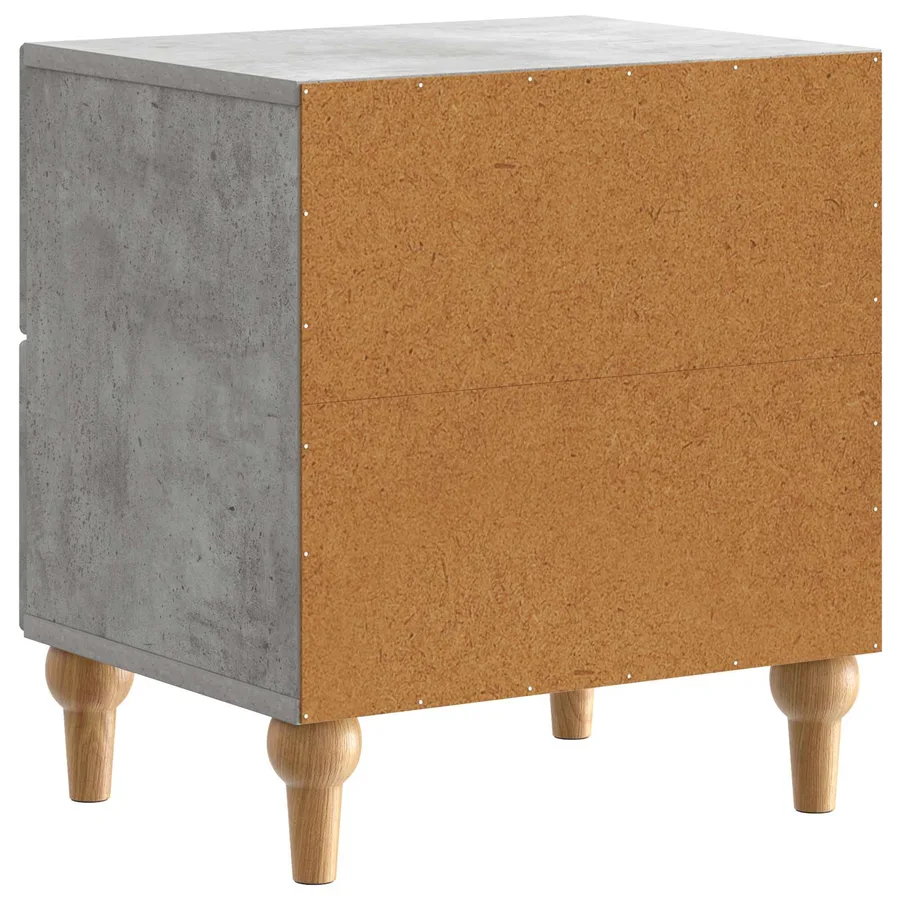 Cabinet de chevet 2 pcs Gris béton 43 x 34,5 x 48 cm - 9