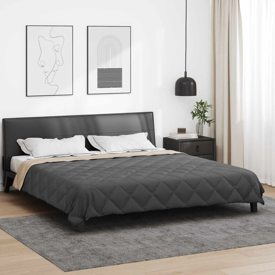 Duvet complet toute l'année Anthracite et Taupe 200 x 200 cm