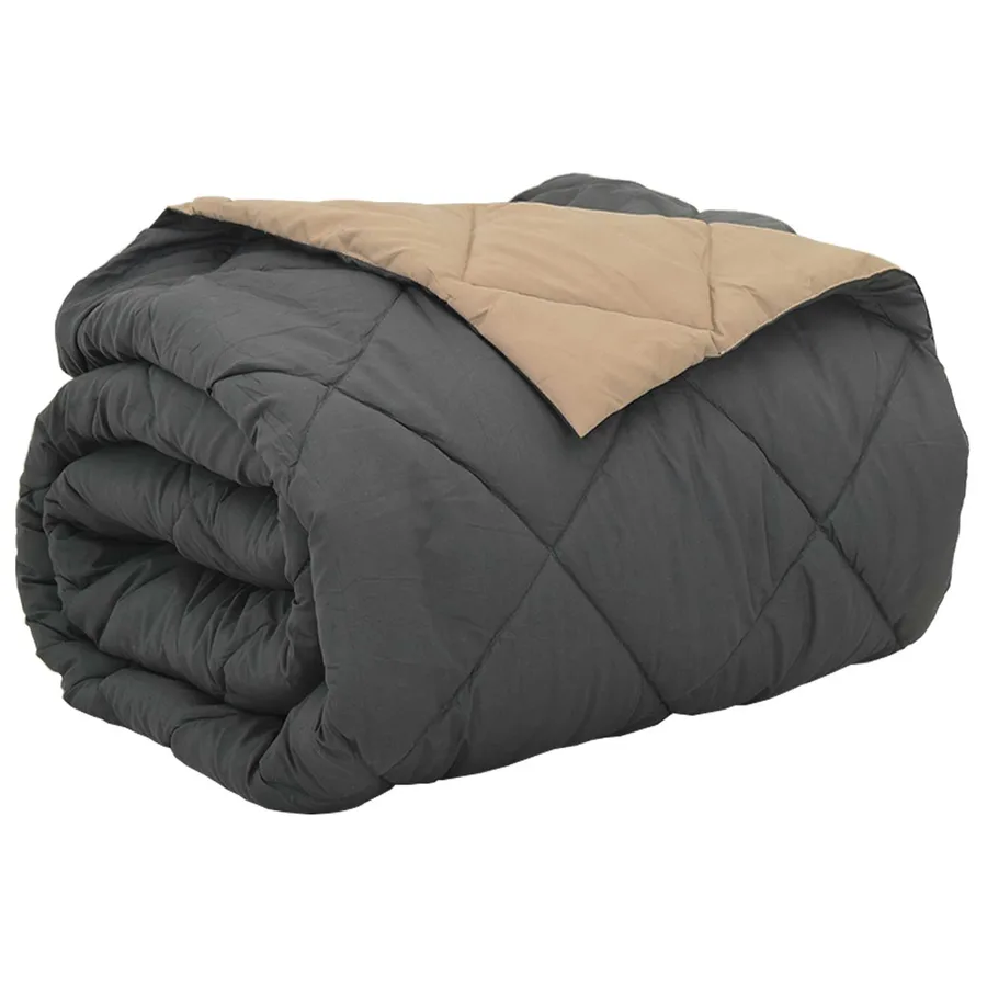 Duvet complet toute l'année Anthracite et Taupe 200 x 200 cm - 2