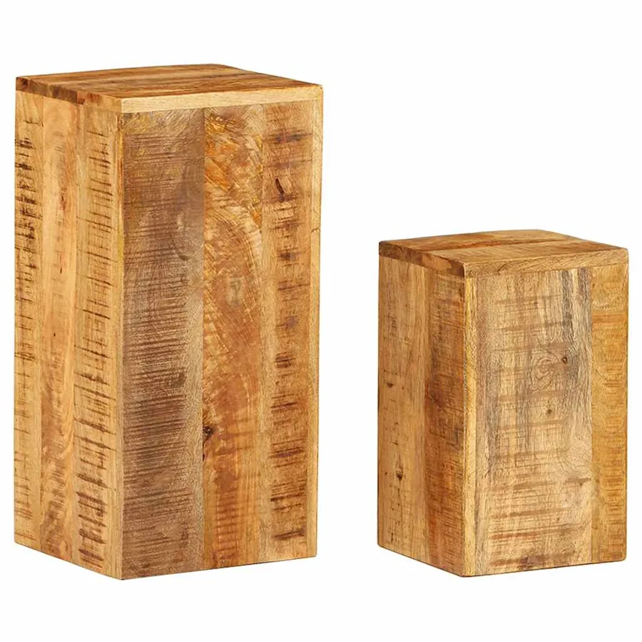 Supports pour plantes 2 pcs bois solide de manguier - 2